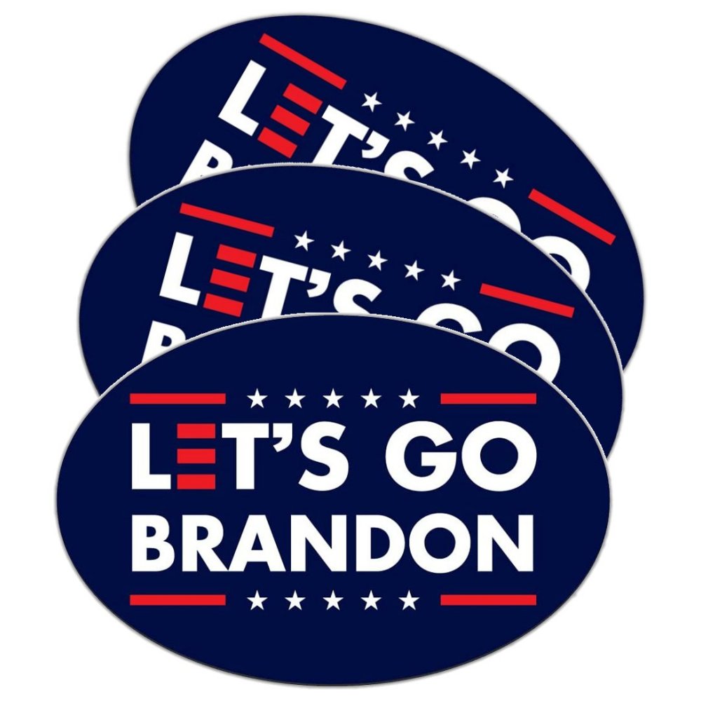 3-Pack Bumper Stickers, Let's Go Brandon, Fuck Joe Biden Stickers