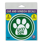 Window Decals (2-Pack) - Lucky Dog (4" Diameter)