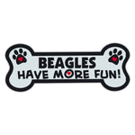 Dog Bone Magnet - Beagles Have More Fun!