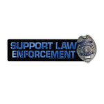 Magnet - Support Law Enforcement w/Badge (7.5" x 2.25")