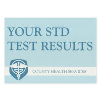 Prank Postcards (25-Pack, STD Test Results) - Front of Postcard