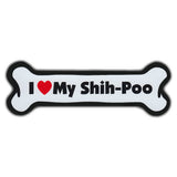 Dog Bone Magnet - I Love My Shih-Poo