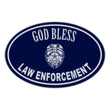 Oval Magnet - God Bless Law Enforcement
