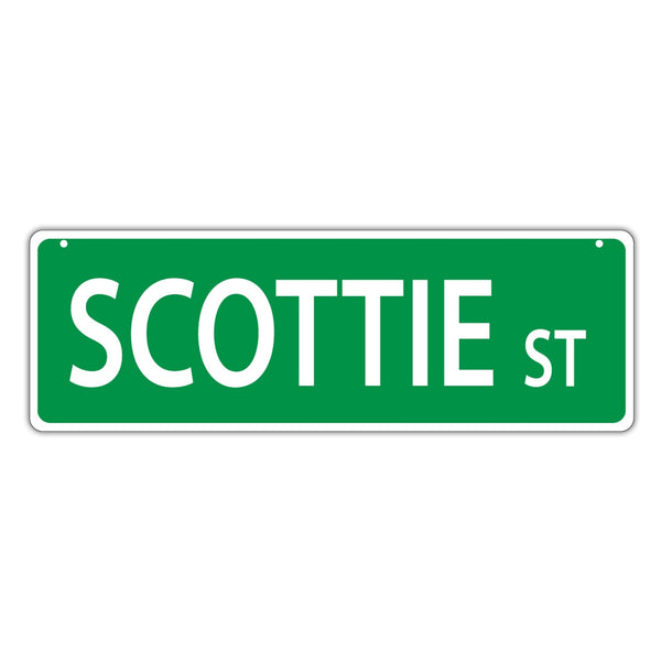 Novelty Street Sign - Scottie Street (Scottish Terrier)