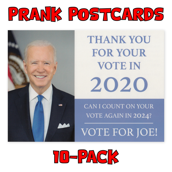 Prank Postcards (10-Pack, Joe Biden Vote)