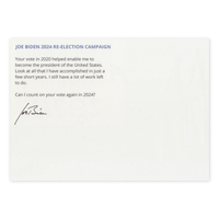 Prank Postcard (Joe Biden 2020/2024 Vote) Backside