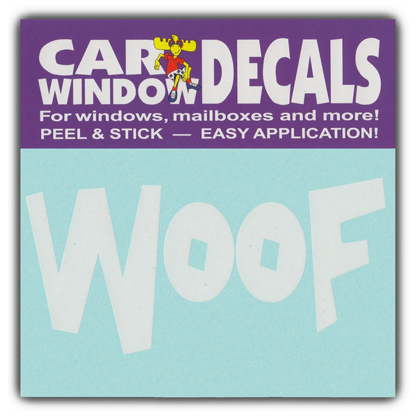 Window Decal - Woof (4.5" Wide)