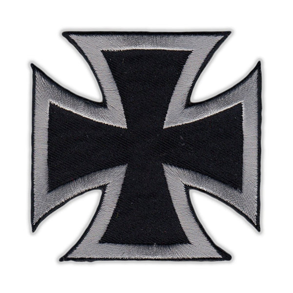 Patch - Maltese Cross (Black, Silver)