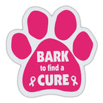Pink Dog Paw Magnet - Bark To Find A Cure