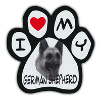 Picture Paw Magnet - I Love My German Shepherd