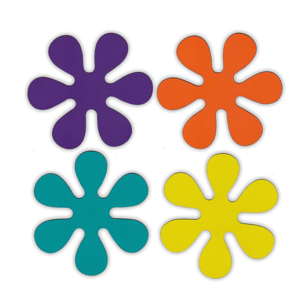 Magnet Variety Pack - 1970s Disco Style Flowers, 4" x 4" (Each Flower)