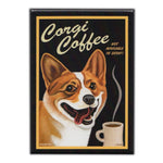 Refrigerator Magnet - Corgi Coffee