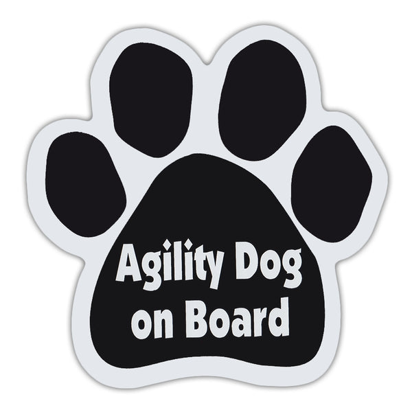 Dog Paw Magnet - Agility Dog On Board