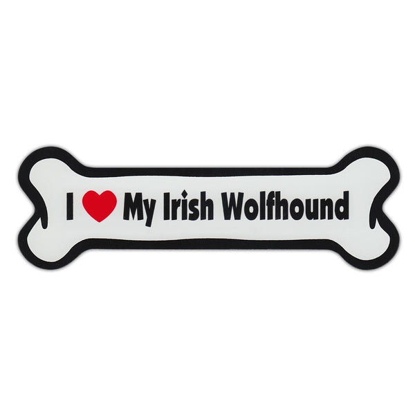 Dog Bone Magnet - I Love My Irish Wolfhound