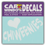 Window Decal - Love Chiweenies (4.5" Wide)