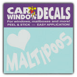 Window Decal - Love Maltipoos (4.5" Wide)