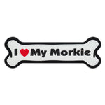 Dog Bone Magnet - I Love My Morkie