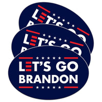 3-Pack Oval Stickers - Let's Go Brandon (6" x 4")