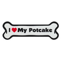 Dog Bone Magnet - I Love My Potcake