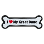 Dog Bone Magnet - I Love My Great Dane