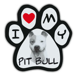 Picture Paw Magnet - I Love My Pit Bull