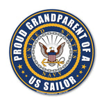Round Magnet - Proud Grandparent of a US Sailor