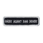 Patch - Bikers Against Dumb Drivers (Black, White Trim)