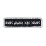 Patch - Bikers Against Dumb Drivers (Black, White Trim)