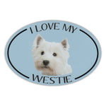 Oval Dog Magnet - I Love My Westie