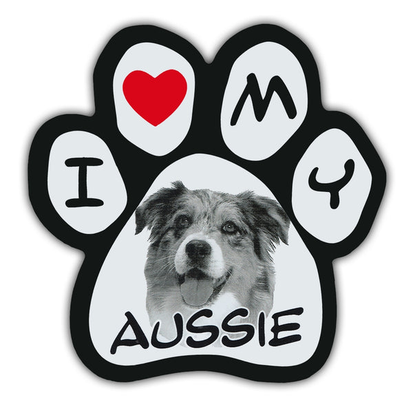 Picture Paw Magnet - I Love My Aussie