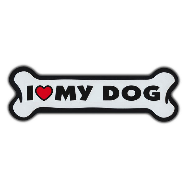 Giant Size Dog Bone Magnet - I Love My Dog