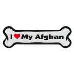 Dog Bone Magnet - I Love My Afghan