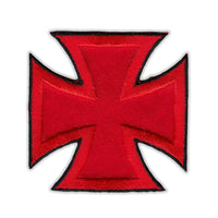 Patch - Maltese Cross (Red, Black Trim)
