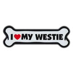 Giant Size Dog Bone Magnet - I Love My Westie
