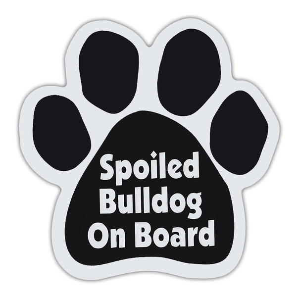 Dog Paw Magnet - Spoiled Bulldog On Board