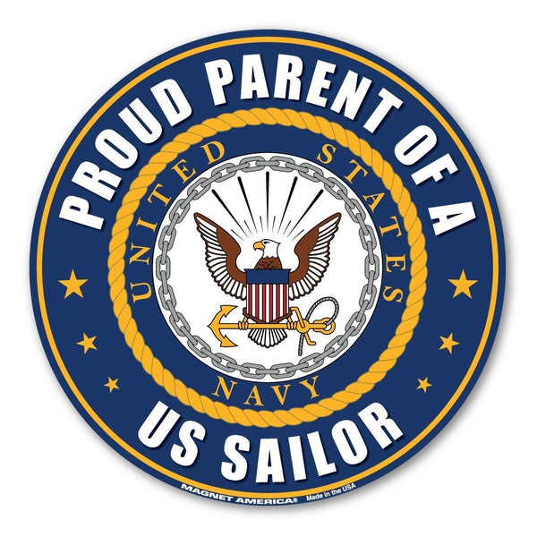 Round Magnet - Proud Parent of a US Sailor