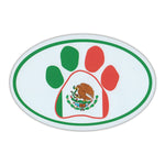 Oval Magnet - Dog Paw Mexican Flag