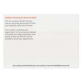 Prank Postcards (25-Pack, Herpes Treatment Appointment) - Back