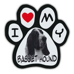 Picture Paw Magnet - I Love My Basset Hound
