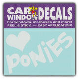 Window Decal - Ponies (4.5" Wide)