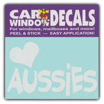 Window Decal - Love Aussies (4.5" Wide)