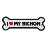 Giant Size Dog Bone Magnet - I Love My Bichon Frise