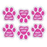 Magnet Variety Pack - Pink Crazy Cat Lady, 1.75" x 1.75" Each