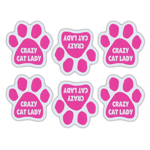Magnet Variety Pack - Pink Crazy Cat Lady, 1.75" x 1.75" Each