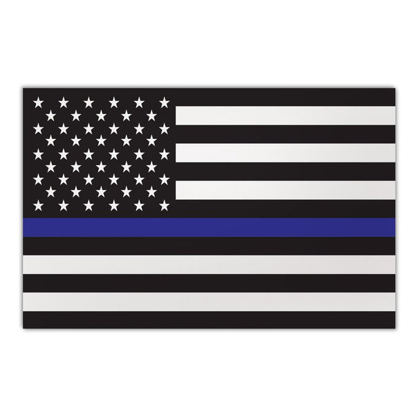 Magnet - Giant Size, Thin Blue Line United States Flag  (12" x 7.75")