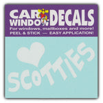 Window Decal - Love Scotties (4.5" Wide)