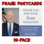 Prank Postcards (10-Pack, Joe Biden Donation)