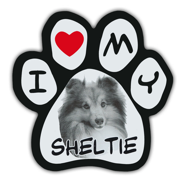 Picture Paw Magnet - I Love My Sheltie