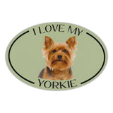 Oval Dog Magnet - I Love My Yorkie