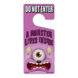 Door Tag Hanger - Do Not Enter, A Monster Lives Inside (4" x 9")